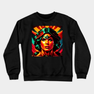 Strong Comic Girl Book Style Crewneck Sweatshirt